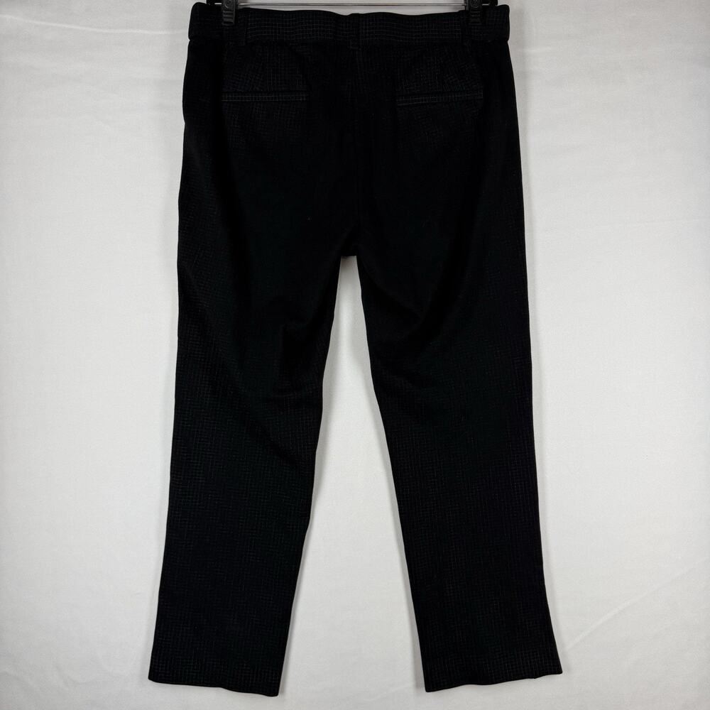 Amanda + Chelsea Women's Dress Pants Sz 8 Black Windowpane Stretch Slacks